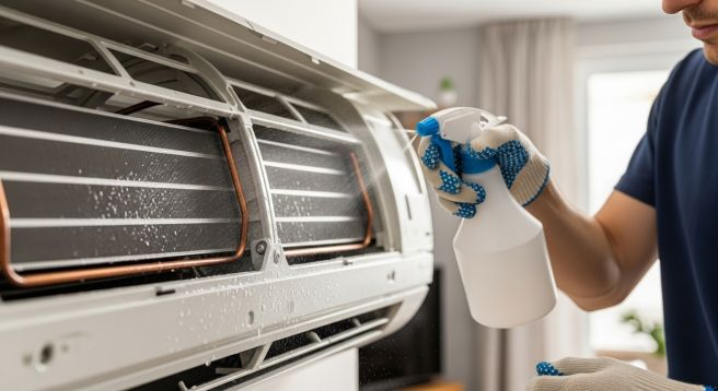 에어컨 송풍팬 청소 전후