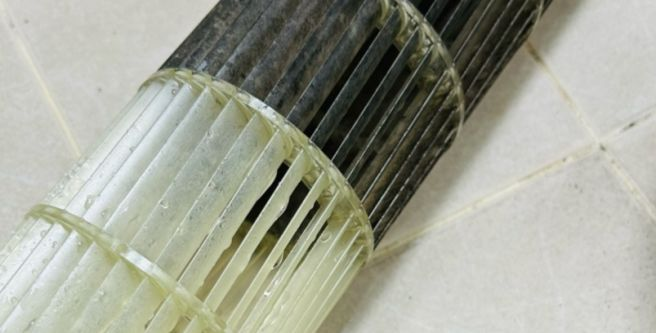 에어컨 송풍팬 청소 전후