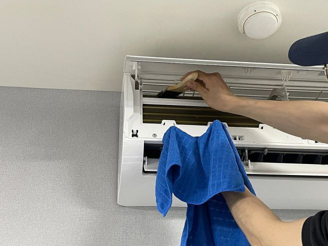 에어컨 송풍 건조 작업